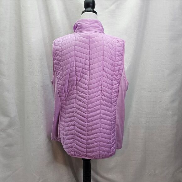 T by Talbots Periwinkle Lavender Purple Quilted Puffer Vest Size 1X - Picture 9 of 9